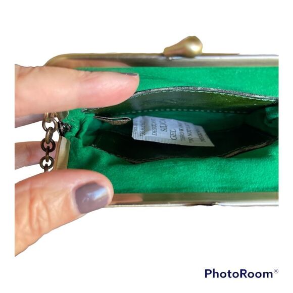 Patricia Nash Borse Crochet Pouch Styling Cream Beautiful Green Color NWOT - Picture 3 of 4